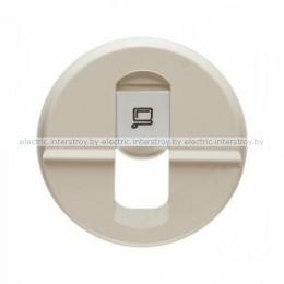 Лицевая панель для розетки RJ45 Legrand Celiane слоновая кость