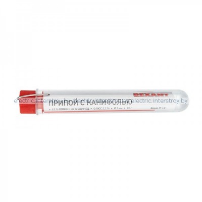 Припой с канифолью 10 гр.d=1.0 мм (Sn60 Pb40 Flux 2.2%) REXANT