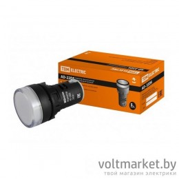 Лампа AD-22DS(LED)матрица d22мм белый 230В TDM
