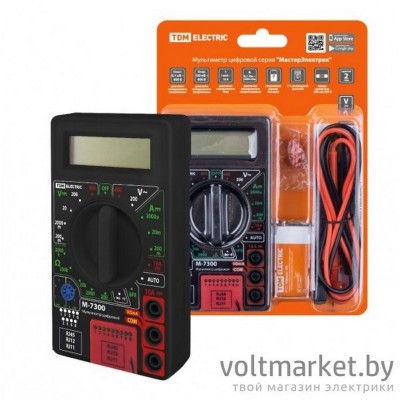 Мультиметр цифровой серия МастерЭлектрик М-7300 (каб.тестер RJ-11,12,45) TDM