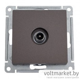 Розетка TV оконечная 1DB Atlas Design мокко