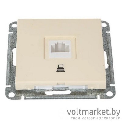 Розетка компьютерная RJ-45 Wessen59 слоновая кость