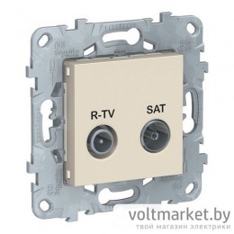 UNICA NEW РОЗЕТКА R-TV/ SAT, оконечная, БЕЖЕВЫЙ UNICA NEW РОЗЕТКА R-TV/ SAT, оконечная, БЕЖЕВЫЙ