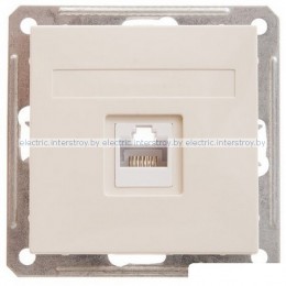 Розетка компьютерная RJ-45 Wessen59 слоновая кость