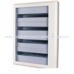 Щит встраиваемый BF-UT-4/96-P, 4х24M (96M), с N/PE 2x 2x25+43x16mm2, металл. с прозрачной дверью, 770x588x140(720x496x127)mm, белый RAL9016, IP30