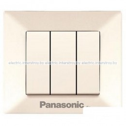 Выключатель трехклавишный Panasonic Arkedia крем