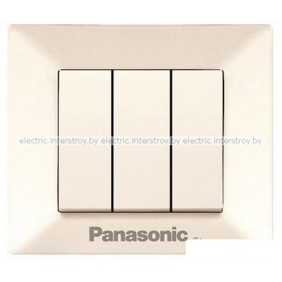 Выключатель трехклавишный Panasonic Arkedia крем