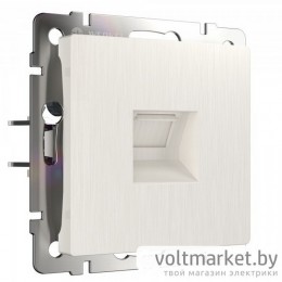 Розетка компьютерная RJ-45 Werkel перламутровый рифленый