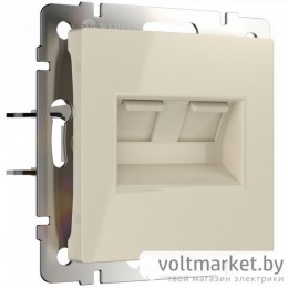 Розетка компьютерная двойная 2хRJ-45 Werkel слоновая кость