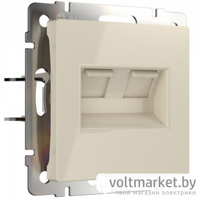 Розетка компьютерная двойная 2хRJ-45 Werkel слоновая кость