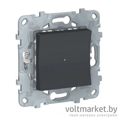 UNICA NEW LED СВЕТОРЕГУЛЯТОР Wiser нажимной, универсальный 7-200Вт, АНТРАЦИТ