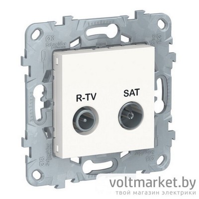 UNICA NEW РОЗЕТКА R-TV/ SAT, оконечная, БЕЛЫЙ