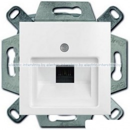 Розетка 1хRJ-45 UTP CAT5E ABB Basic 55 (альпийский белый)