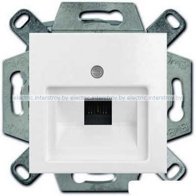 Розетка 1хRJ-45 UTP CAT5E ABB Basic 55 (альпийский белый)