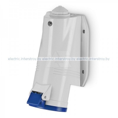 Розетка настенная 32A, 2P+E 6h, 200_250VAC 50/60Hz, IP44, серия OPTIMA-BASE