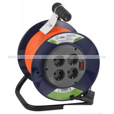 Удлинитель силовой ЭРА RPx-4es-3x1.5-30m c/з 4гн 30м ПВС 3х1,5 на катушке