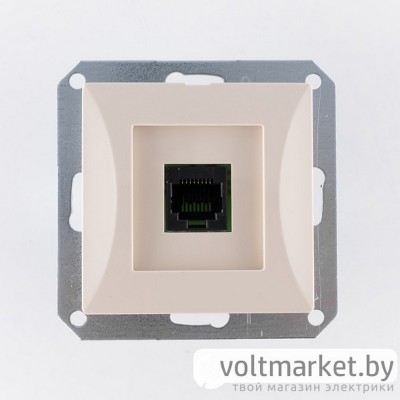OPAL - Розетка RJ-45 UTP кат.6, бежевый