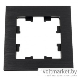 Рамка 1-ая Atlas Design Nature металл оникс