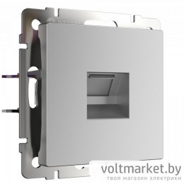 Розетка компьютерная RJ-45 Werkel серебряный