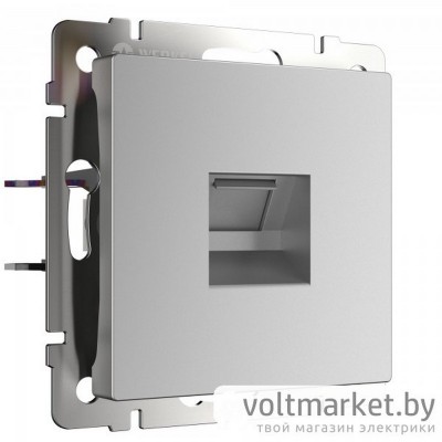 Розетка компьютерная RJ-45 Werkel серебряный
