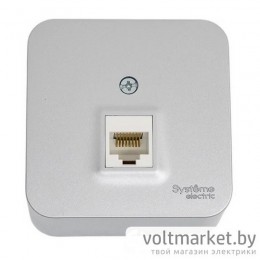 Розетка компьютерная RJ45 BLANCA алюминий