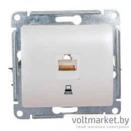 Розетка компьютерная RJ45 Glossa перламутр