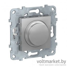 UNICA NEW LED СВЕТОРЕГУЛЯТОР Wiser повор-наж, универсальный 7-200Вт, АЛЮМИНИЙ