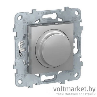 UNICA NEW LED СВЕТОРЕГУЛЯТОР Wiser повор-наж, универсальный 7-200Вт, АЛЮМИНИЙ