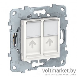 UNICA NEW РОЗЕТКА компьютерная, RJ45, двойная, кат. 6 UTP, БЕЛЫЙ UNICA NEW РОЗЕТКА компьютерная, RJ45, двойная, кат. 6 UTP, БЕЛЫЙ
