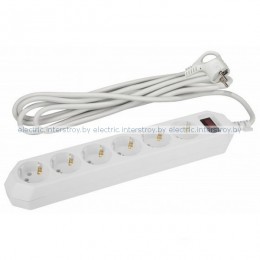 Фильтр сетевой Эра USF-6es-1,5m-W-BOX, 6 гнезд, 1,5м белый