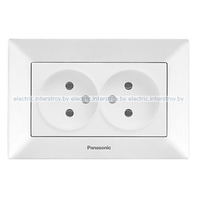 Розетка б/з двойная Panasonic Arkedia белый