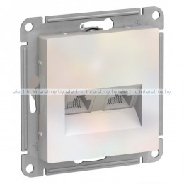 Розетка двойная компьютерная RJ45+RJ45 Atlas Design жемчуг