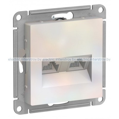 Розетка двойная компьютерная RJ45+RJ45 Atlas Design жемчуг