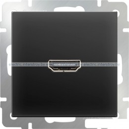 Розетка HDMI Werkel черный матовый