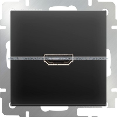 Розетка HDMI Werkel черный матовый