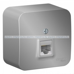 Розетка компьютерная RJ45 BLANCA алюминий
