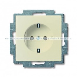 Розетка с/з ABB Basic 55 (слоновая кость)