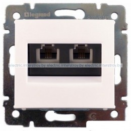 Розетка телефонная двойная 2хRJ-11 Legrand Valena белый