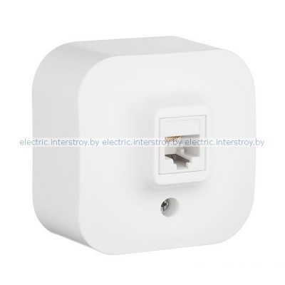Розетка телефонная RJ11 Legrand Quteo белый