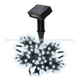 Садовая гирлянда ФАZА SLR-G01-100W, холодный белый, 100LED, на солнечной батарее