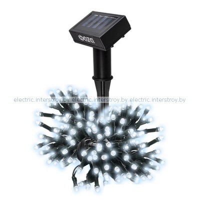 Садовая гирлянда ФАZА SLR-G01-100W, холодный белый, 100LED, на солнечной батарее