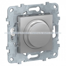 UNICA NEW LED СВЕТОРЕГУЛЯТОР Wiser повор-наж, универсальный 7-200Вт, АЛЮМИНИЙ
