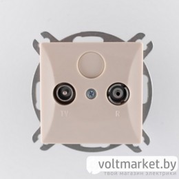 OPAL - Розетка TV+R концевая, 5_862MHz, бежевый