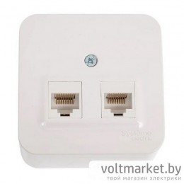 Розетка 2-я компьютерная RJ45 BLANCA белый