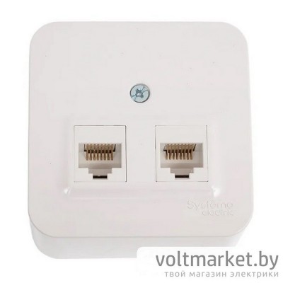 Розетка 2-я компьютерная RJ45 BLANCA белый