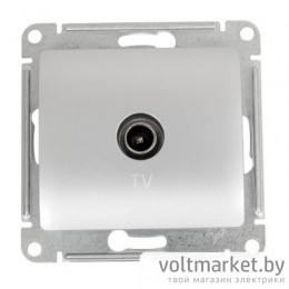 Розетка TV оконечная 1DB Glossa алюминий