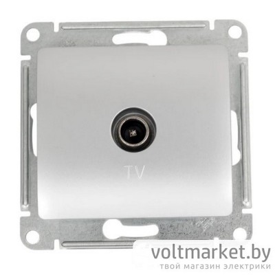 Розетка TV оконечная 1DB Glossa алюминий