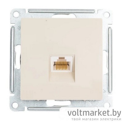 Розетка компьютерная RJ45 Atlas Design бежевый