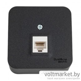 Розетка компьютерная RJ45 BLANCA антрацит