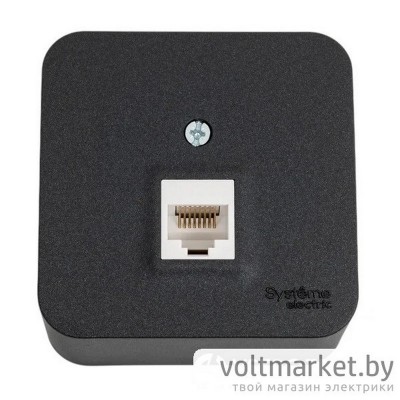 Розетка компьютерная RJ45 BLANCA антрацит